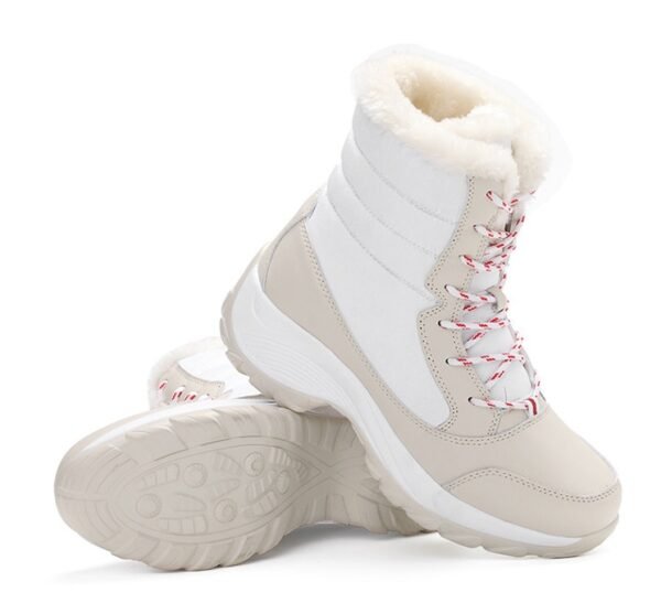 Snow Boots Female High To Help Waterproof Ladies Cotton Shoes Boots Plus Velvet Shoes - Image 5