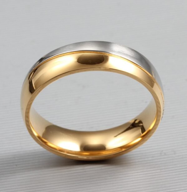 Romantic Wedding Rings For Lover Gold-Color Stainless Steel Couple Rings For Engagement Party Jewelry Wedding Bands - Image 2
