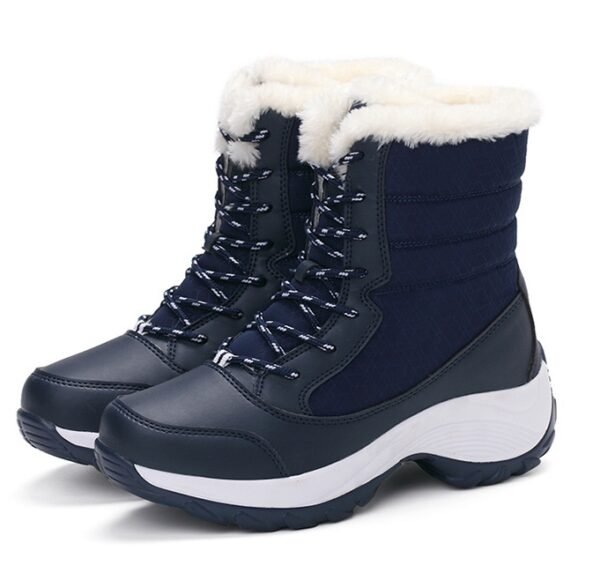 Snow Boots Female High To Help Waterproof Ladies Cotton Shoes Boots Plus Velvet Shoes - Image 8