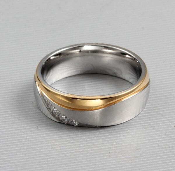 Romantic Wedding Rings For Lover Gold-Color Stainless Steel Couple Rings For Engagement Party Jewelry Wedding Bands - Image 3